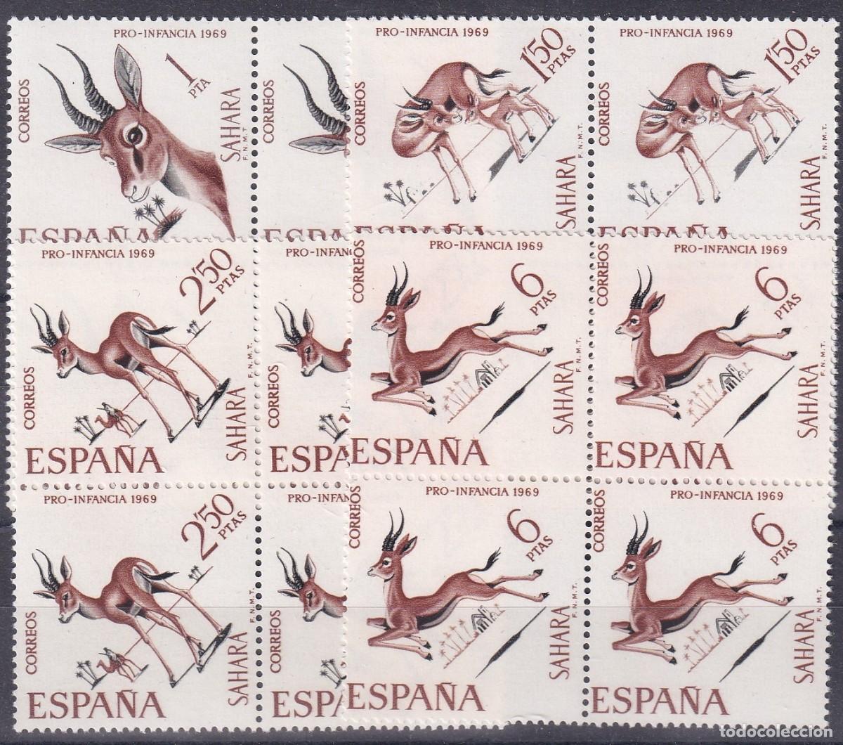 Briefmarken: Sellos DEPENDENCIAS ESPA&Ntilde;OLAS SAHARA a&ntilde;o 1967 Edifil 271/274** SERIE COMPLETA bloque de 4