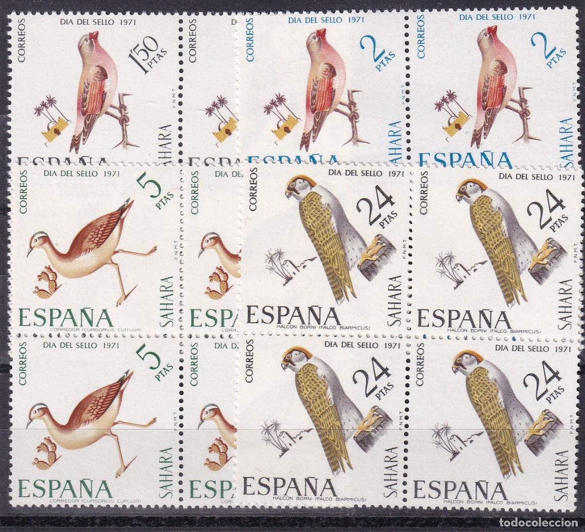 Briefmarken: Sellos DEPENDENCIAS ESPA&Ntilde;OLAS SAHARA a&ntilde;o 1971 Edifil 293/296** SERIE COMPLETA bloque de 4