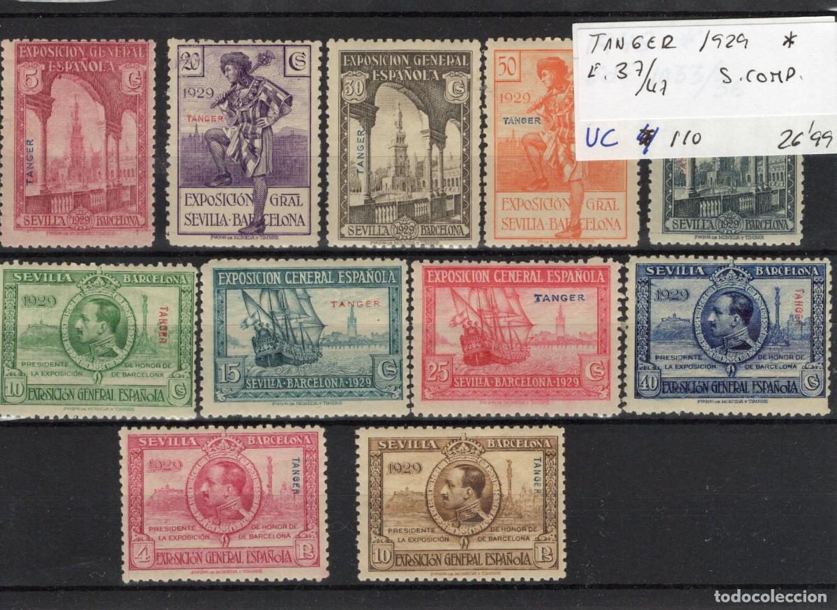 Timbres: Sellos DEPENDENCIAS ESPA&Ntilde;OLAS TANGER a&ntilde;o 1929 Edifil 37/47* SERIE COMPLETA v.c. 110 &euro;