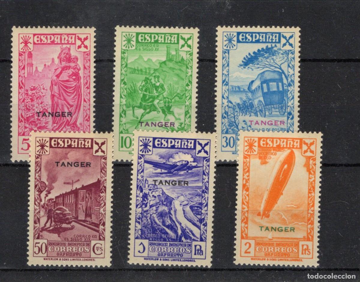 Timbres: Sellos DEPENDENCIAS ESPA&Ntilde;OLAS TANGER beneficiencia a&ntilde;o 1938 Edifil 6/11** SERIE COMPLETA . 90 &euro;