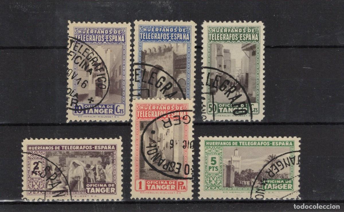 Timbres: Sellos DEPENDENCIAS ESPA&Ntilde;OLAS TANGER huerfano telegrafo a&ntilde;o 1946 Edifil 41/46&ordm; SERIE COMP v.c. 80 &euro;