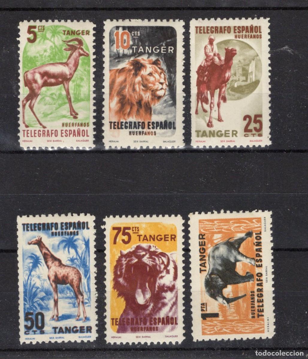Timbres: Sellos DEPENDENCIAS ESPA&Ntilde;OLAS TANGER huerfano telegrafo a&ntilde;o 1957 Edifil 59/64** SERIE COMP v.c. 32 &euro;