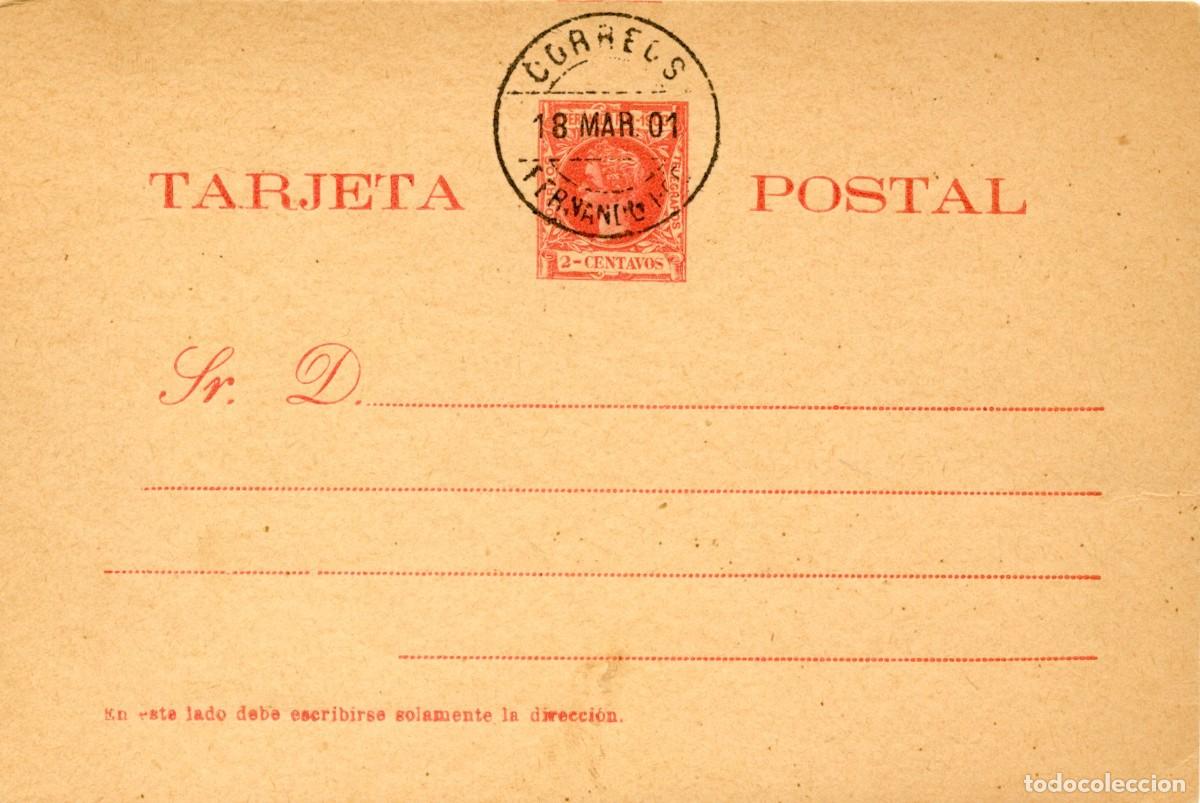 Sellos: FERNANDO POO. ENTERO POSTAL EDIFIL N&ordm; 11 MF (18.03.1901). CAT&Aacute;LOGO 2007 +240&euro;