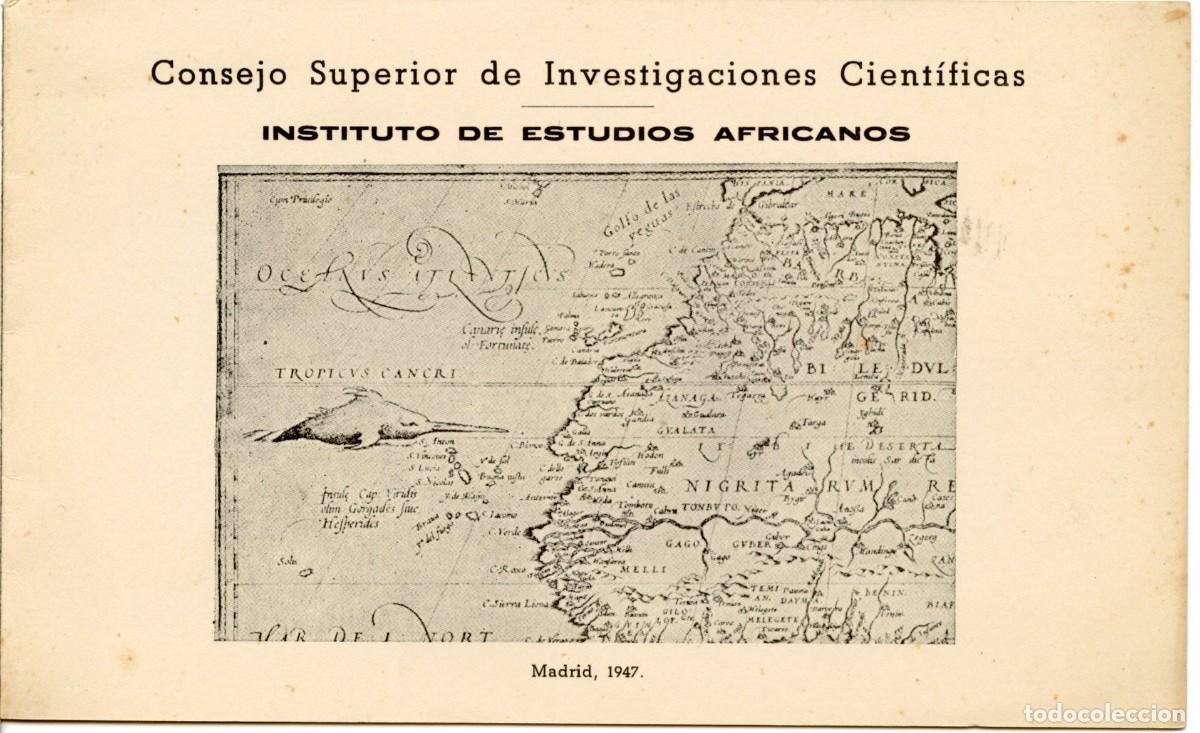 Sellos: 1947. DIPTICO PARA CURSO CONFERENCIAS EXPLORADORES ESPA&Ntilde;OLES EN &Aacute;FRICA. MADRID. INST. ESTUDIOS AFRIC