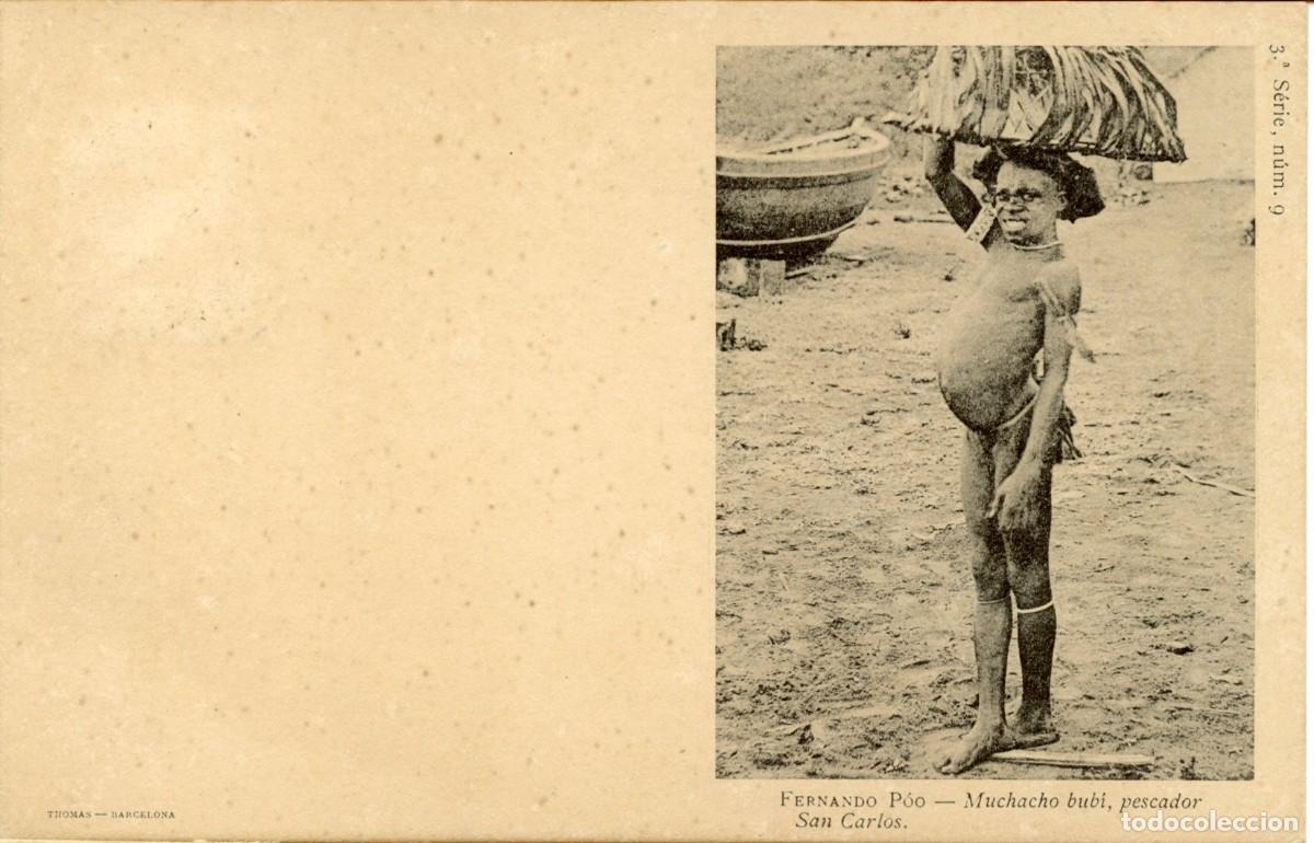Sellos: FERNANDO POO. TARJETA DE SAN CARLOS NO CIRCULADA, CON SELLO N&ordm; 111.
