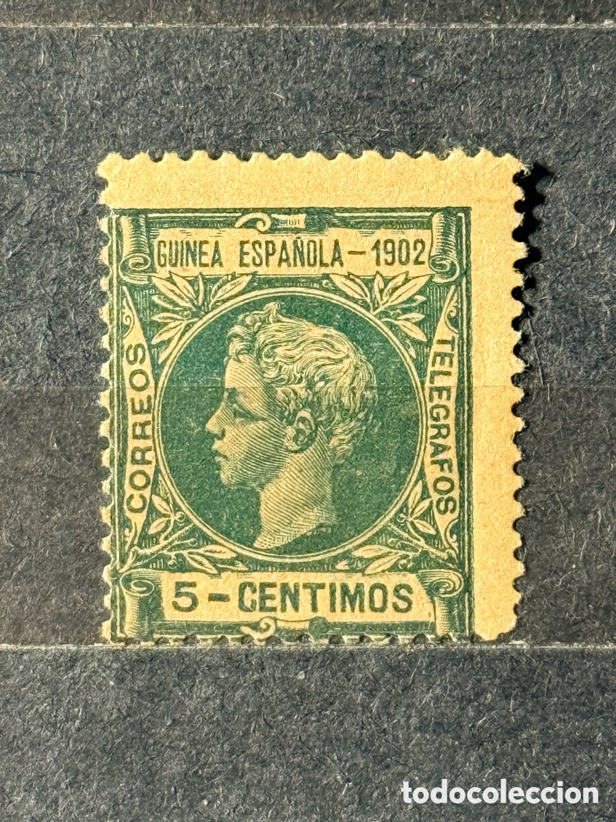 Sellos: Espa&ntilde;a. 1902. Alfonso XIII. Fernando Poo. Edifil 1. Nuevo **