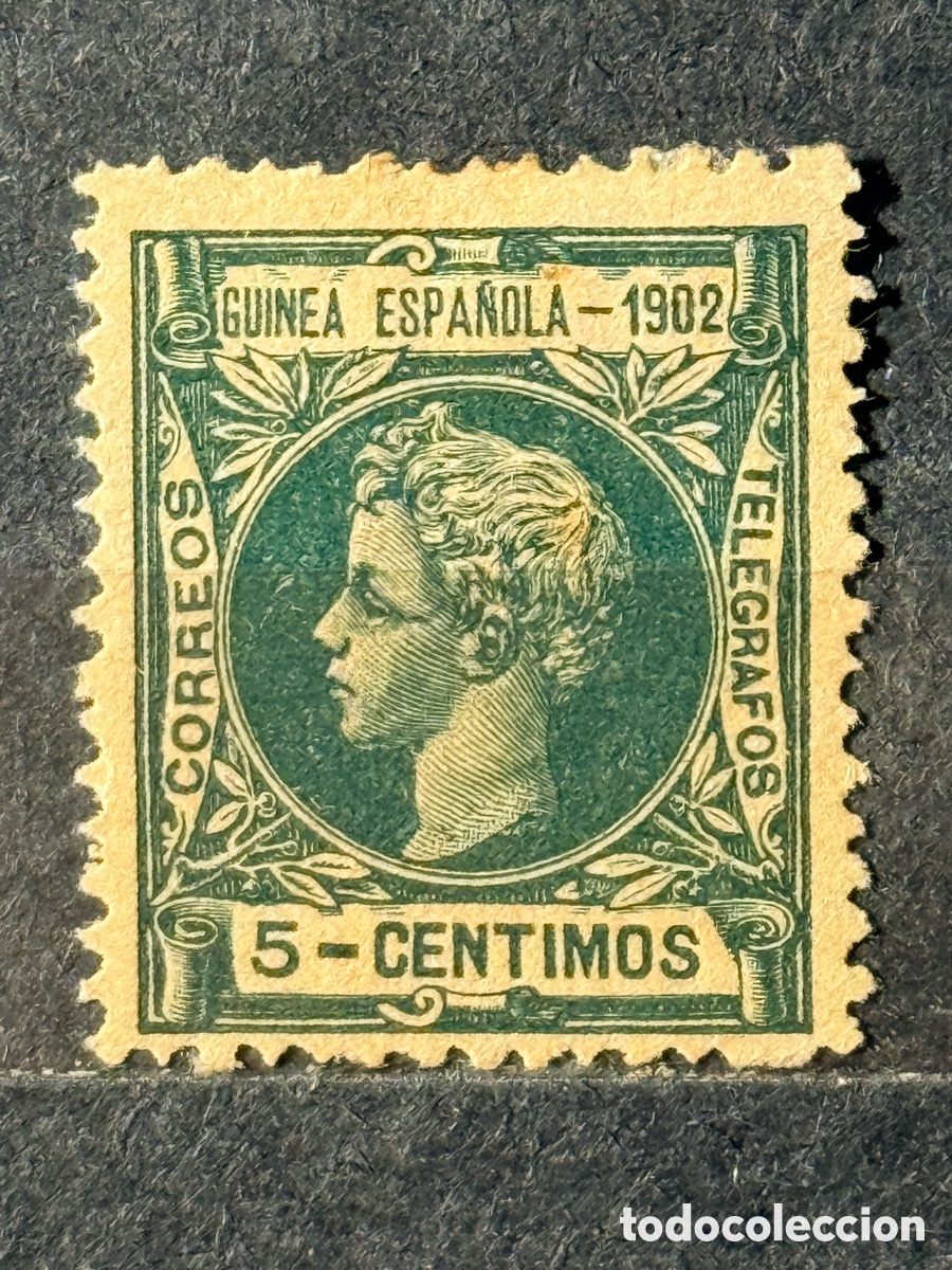 Sellos: Espa&ntilde;a. 1902. Alfonso XIII. Fernando Poo. Edifil 1. Nuevo