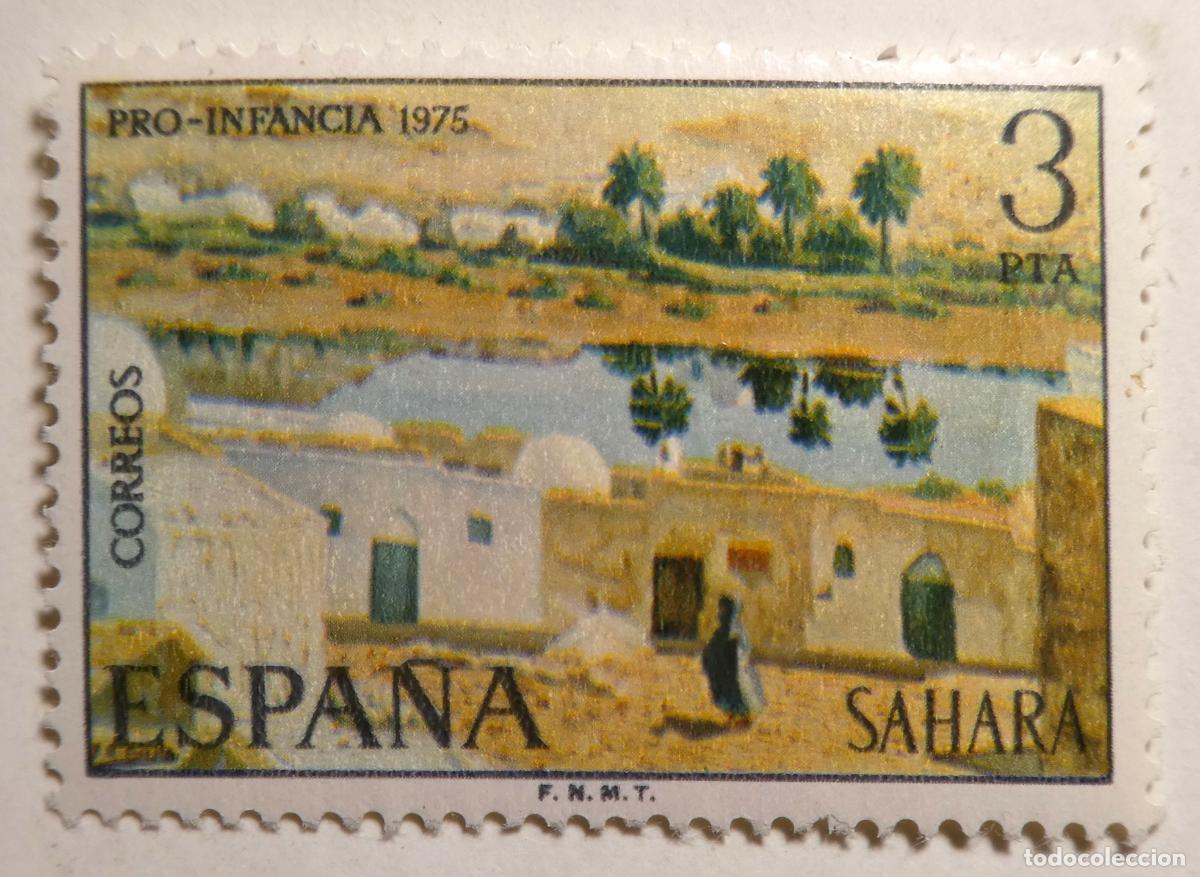 Sellos: Sello postal de Espa&ntilde;a, S&aacute;hara Espa&ntilde;ol 3 pesetas 1975 ,Pro-Infancia
