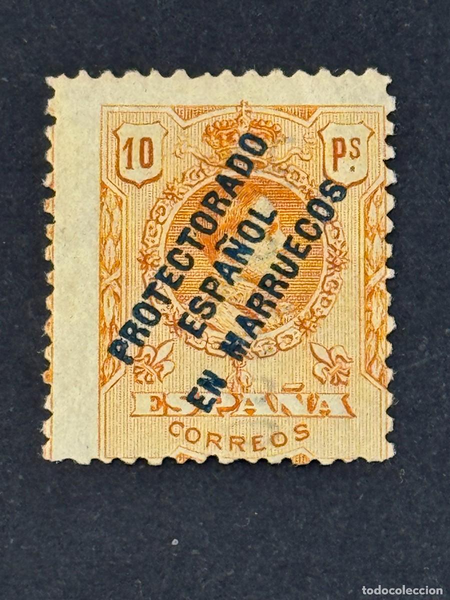 Timbres: Marruecos, Sellos de Espa&ntilde;a, habilitados, 1914, Edifil 55N, MUESTRA, nuevo con fijasellos