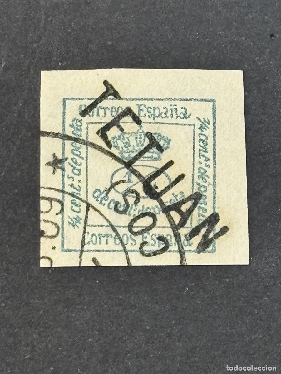Timbres: Marruecos, Sellos de Espa&ntilde;a, habilitados, 1908, Edifil 14hx, usado