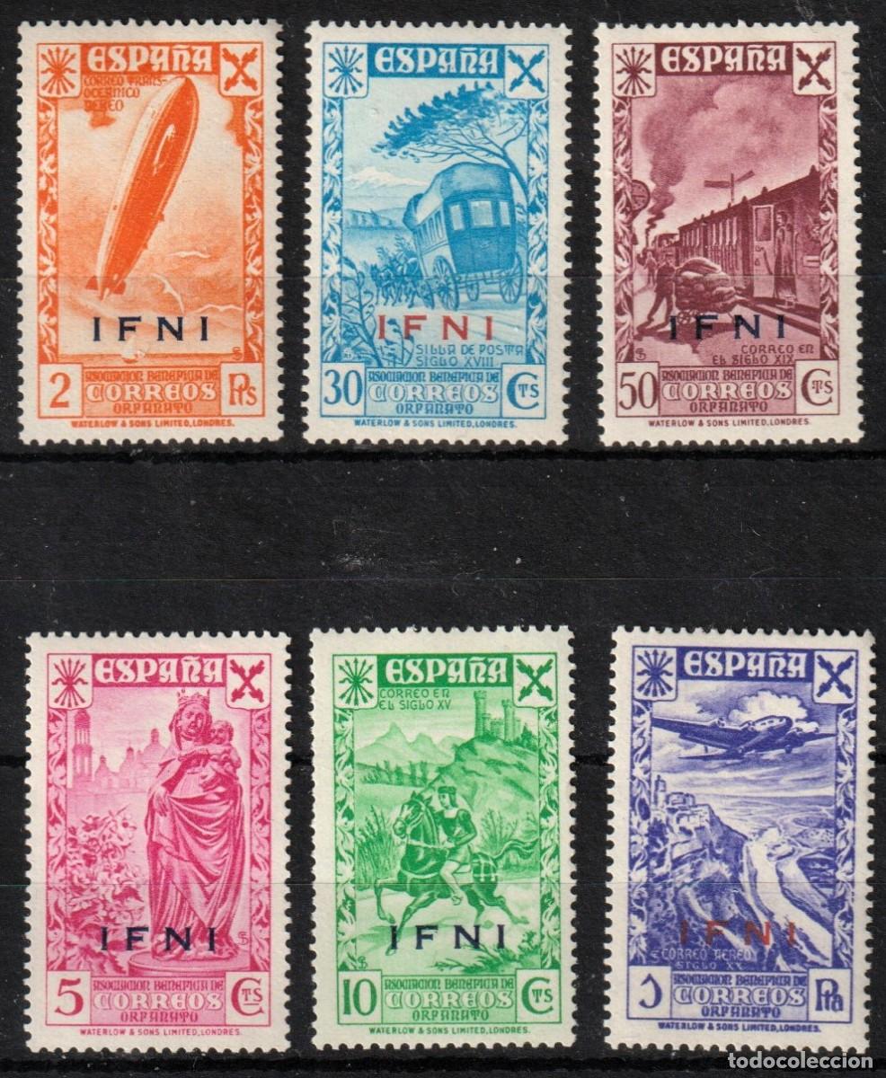 Selos: Ifni Espa&ntilde;ol edf n&ordm;7/12 Serie completa.Sellos nuevos sin charnela MNH.Habilitados 1943