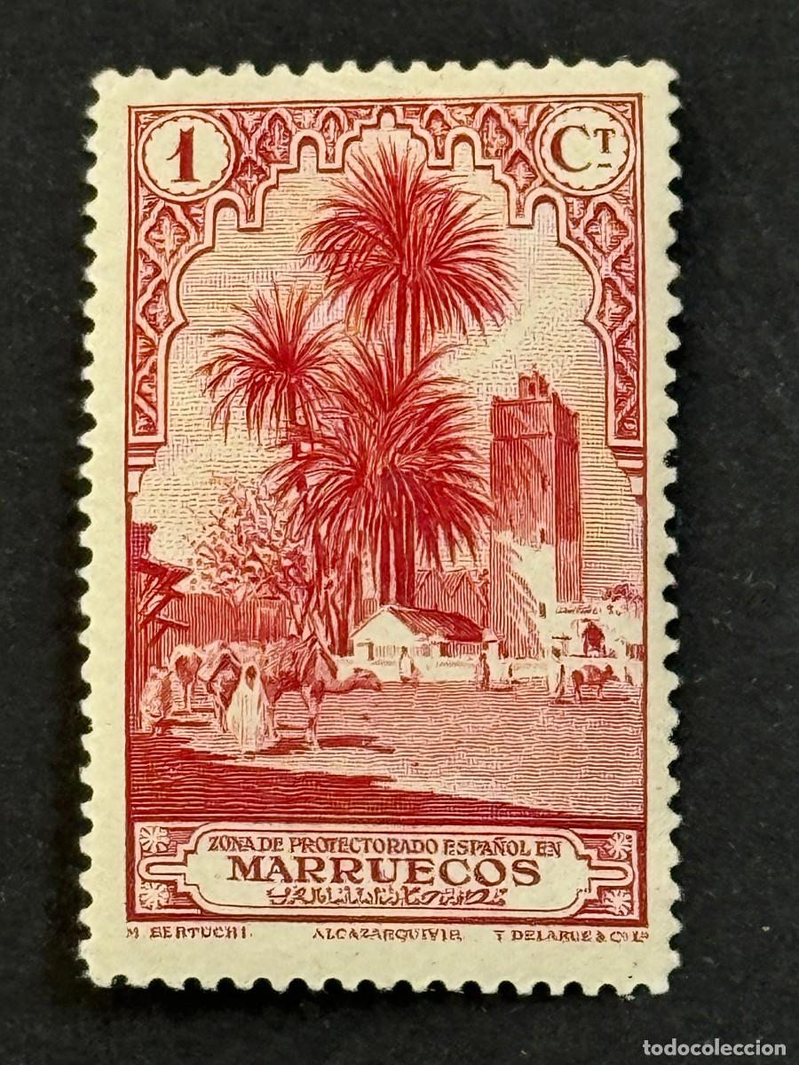 Selos: Marruecos, Tipos de 1928, con leyenda &rdquo;Ct&rdquo; en lugar de &rdquo;Cs&rdquo;, 1931, Edifil 132, nuevo