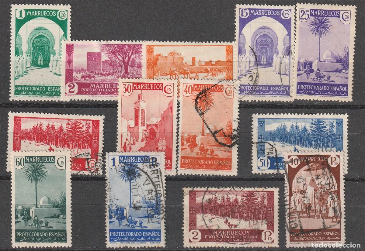 Sellos: MARRUECOS.- SERIE DE VISTAS Y PAISAJES 1935/37 USADA