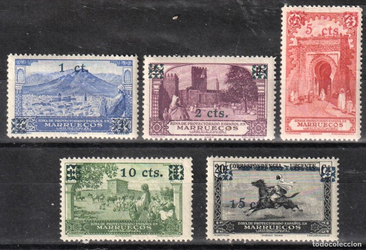 Sellos: Marruecos Espa&ntilde;ol edf n&ordm;162/66.Completa.Sellos nuevos sin fijasellos MNH.Habilitados.1936