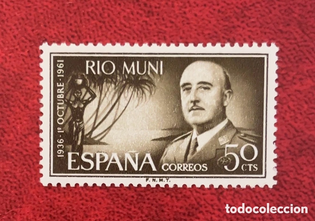 Sellos: Sello XXV Aniversario Jefatura Franco Rio Muni 1961