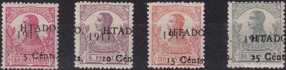 Sellos: GUINEA 124/27. Bastante centrados. Sin fijasellos.
