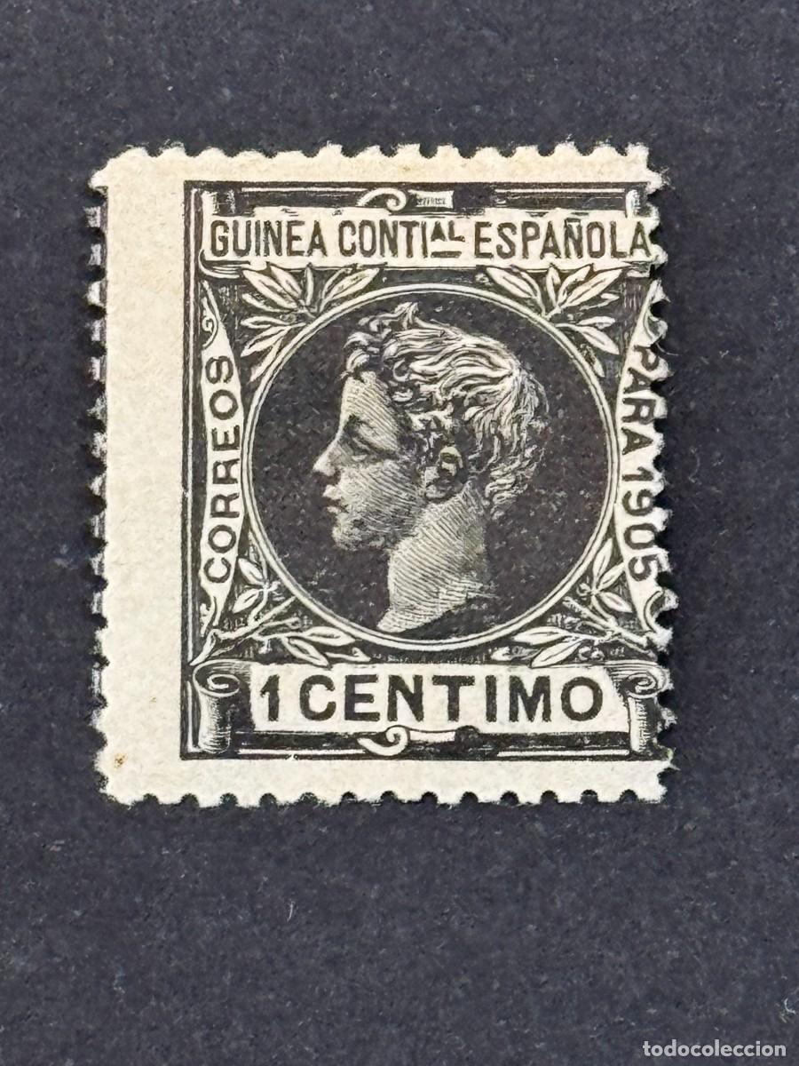 Sellos: Guinea, Alfonso XIII, 1905, Edifil 27, nuevo con fijasellos