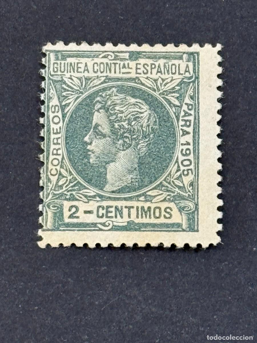 Sellos: Guinea, Alfonso XIII, 1905, Edifil 28, nuevo con fijasellos