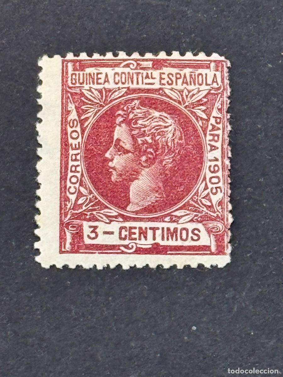 Sellos: Guinea, Alfonso XIII, 1905, Edifil 29, nuevo con fijasellos