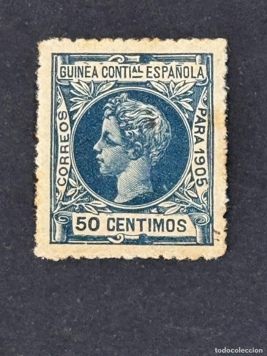 Briefmarken: Guinea, Alfonso XIII, 1905, Edifil 35N, MUESTRA, A000.000, nuevo con fijasellos