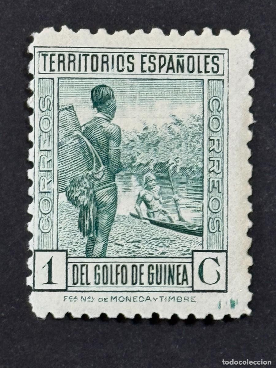 Sellos: Guinea, Tipos diversos, 1934-1941, Edifil 244, nuevo con fijasellos