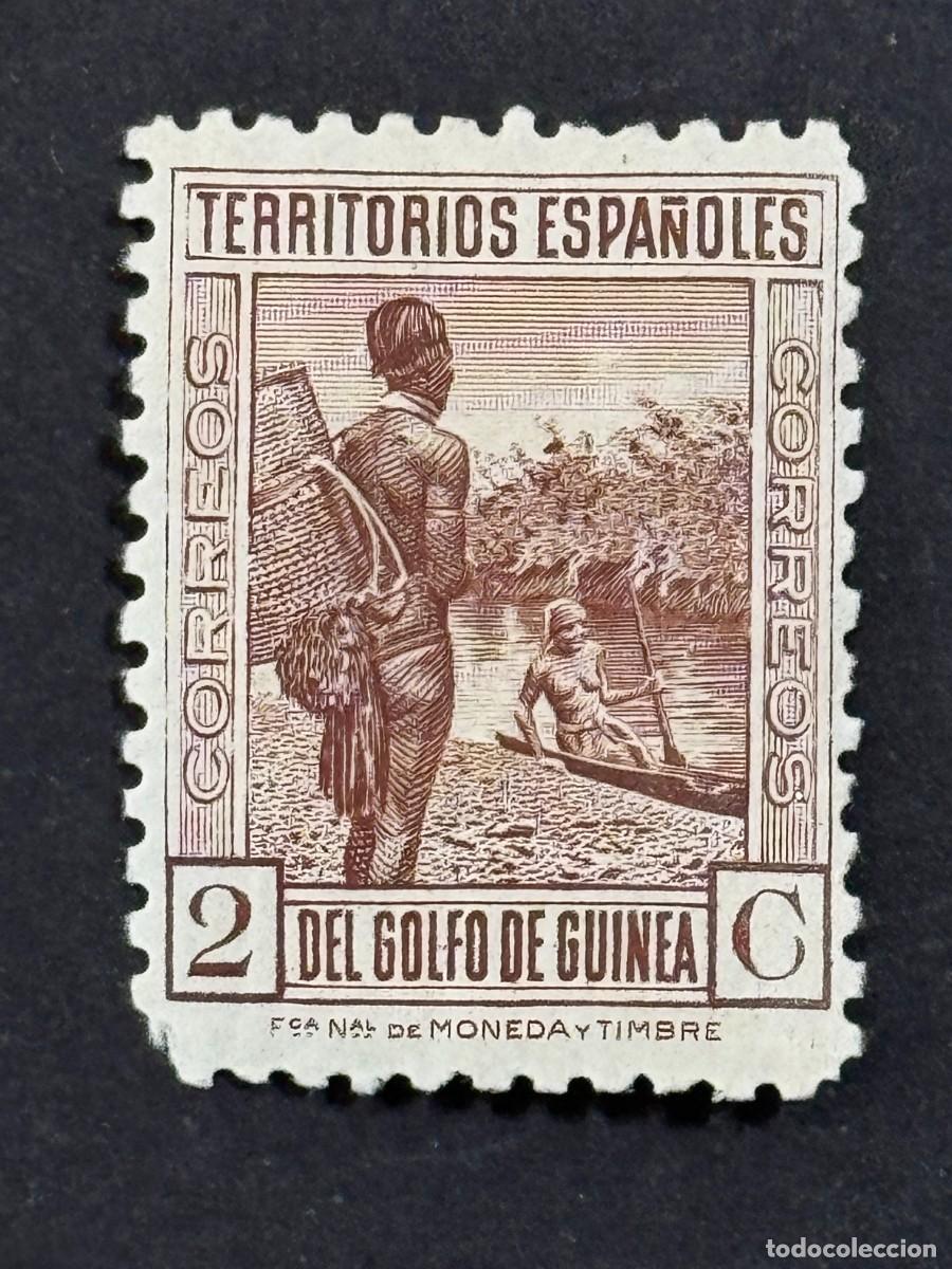 Sellos: Guinea, Tipos diversos, 1934-1941, Edifil 245, nuevo con fijasellos
