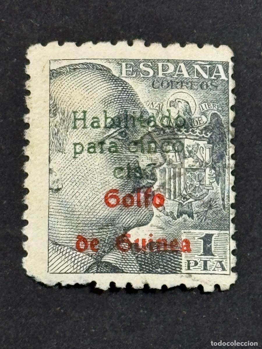 Sellos: Guinea, sello de Espa&ntilde;a, habilitado, 1949, Edifil 273A, nuevo sin goma