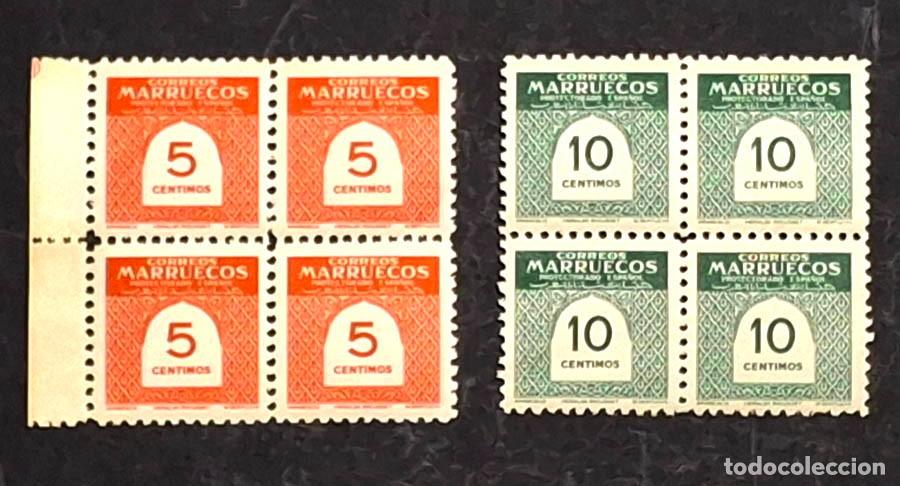 Sellos: Cifras 1953, bloques de 4