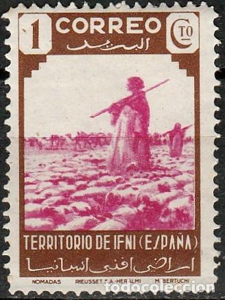 Sellos: 1943 - IFNI - TIPOS DIVERSOS - NOMADA - EDIFIL 16 MNH**