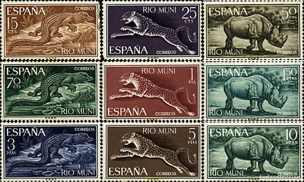 Sellos: 32311 MNH RIO MUNI 1964 FAUNA