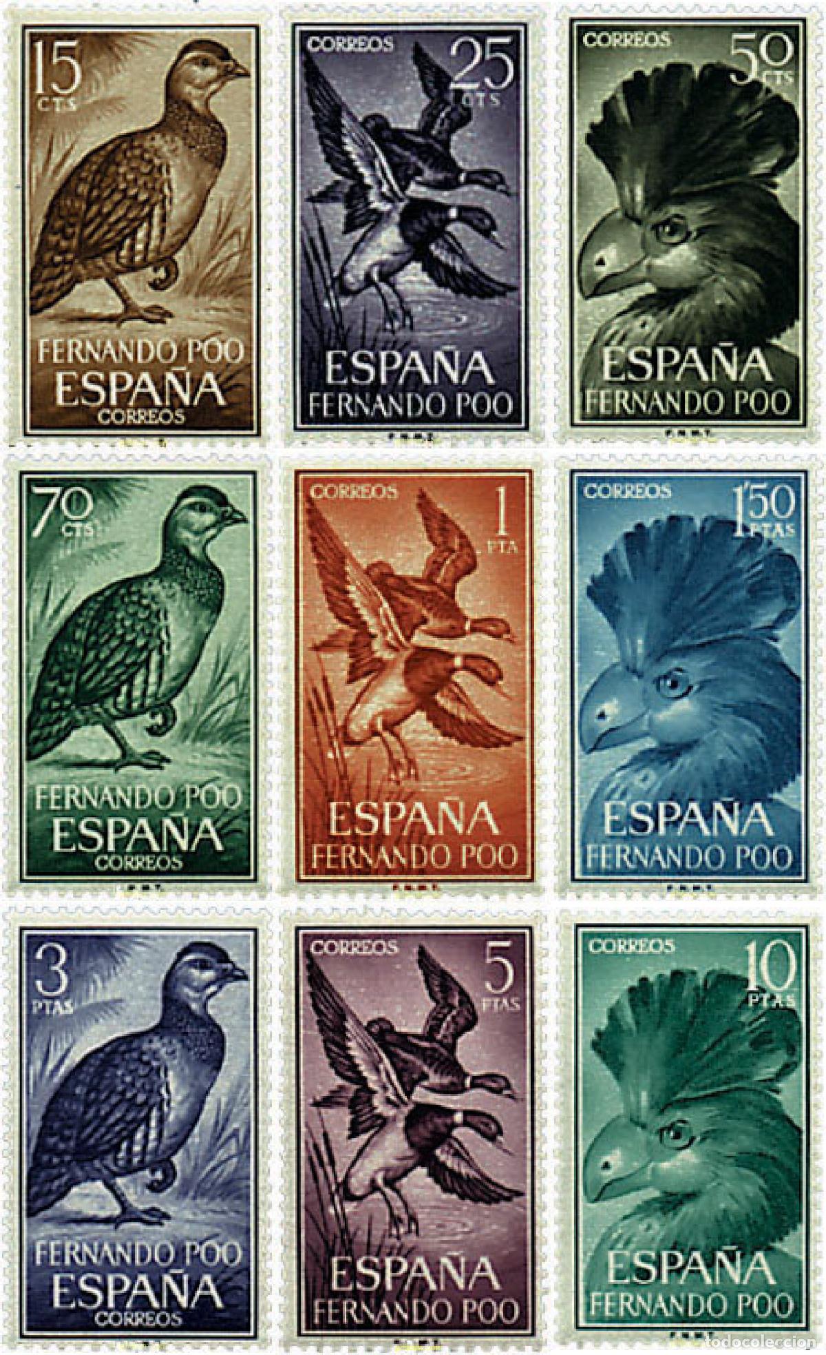 Sellos: 72869 MNH FERNANDO POO 1964 AVES