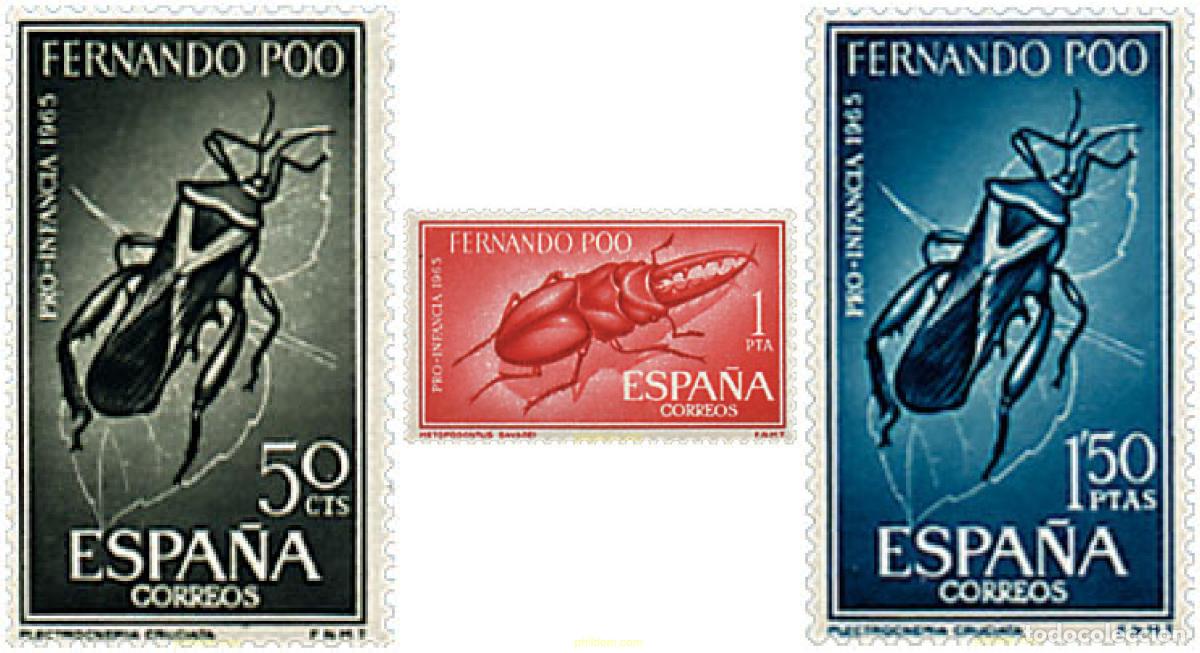 Sellos: 86977 MNH FERNANDO POO 1965 INSECTOS