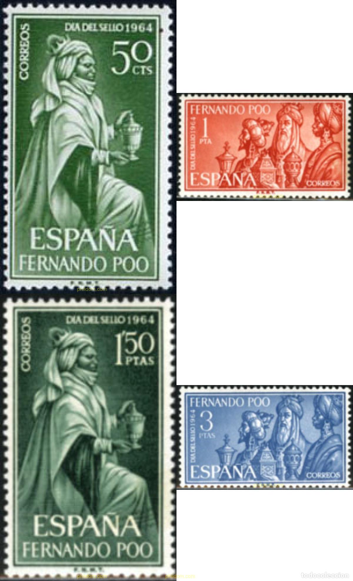 Sellos: 190002 MNH FERNANDO POO 1964 DIA DEL SELLO