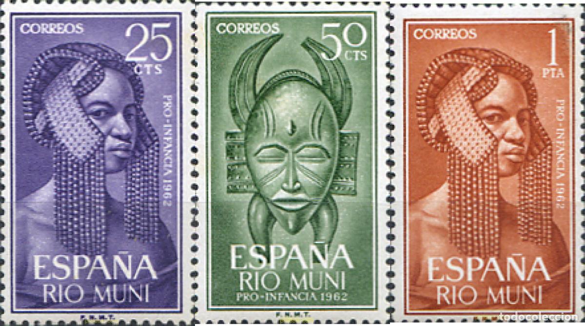 Sellos: 188107 MNH RIO MUNI 1962 PRO INFANCIA