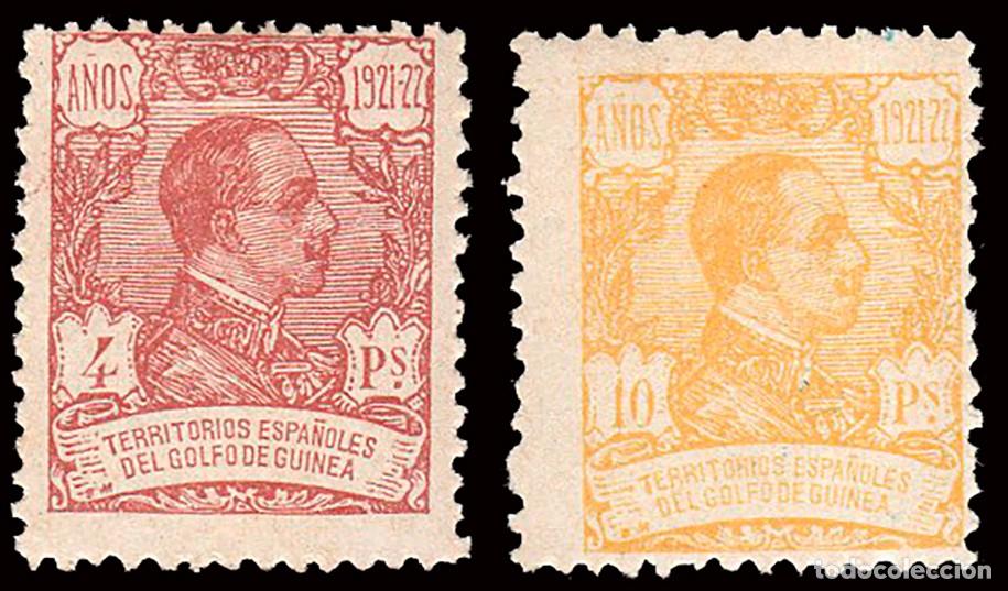 Sellos: Guinea - Edi * 165+166 - 1922 - Alfonso XIII