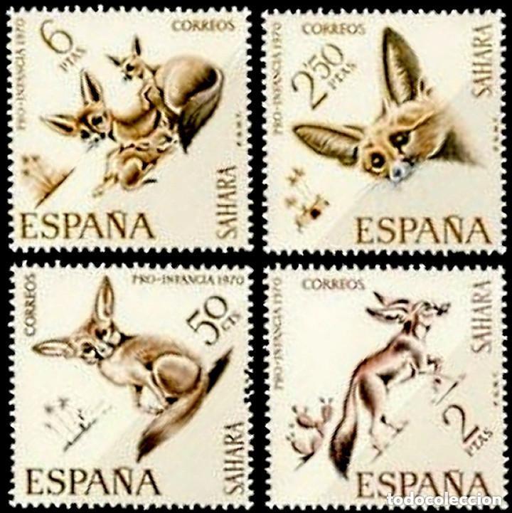 Sellos: SAHARA 1970 - FAUNA - PRO INFANCIA - EDIFIL 279/282**
