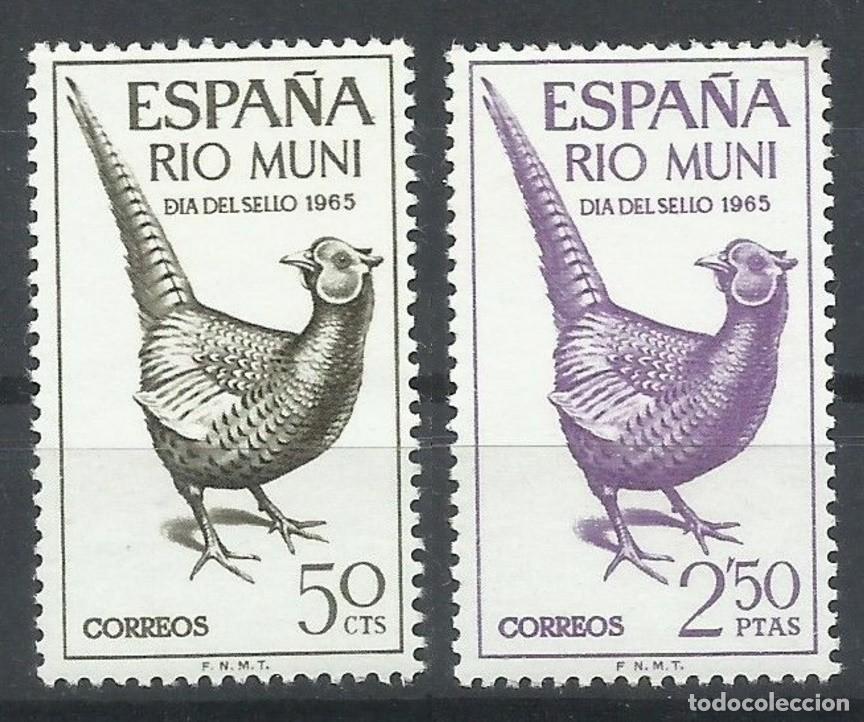Sellos: RIO MUNI 1965 - DIA DEL SELLO - FAISAN Y GUEPARDO - EDIFIL 66 y 68**