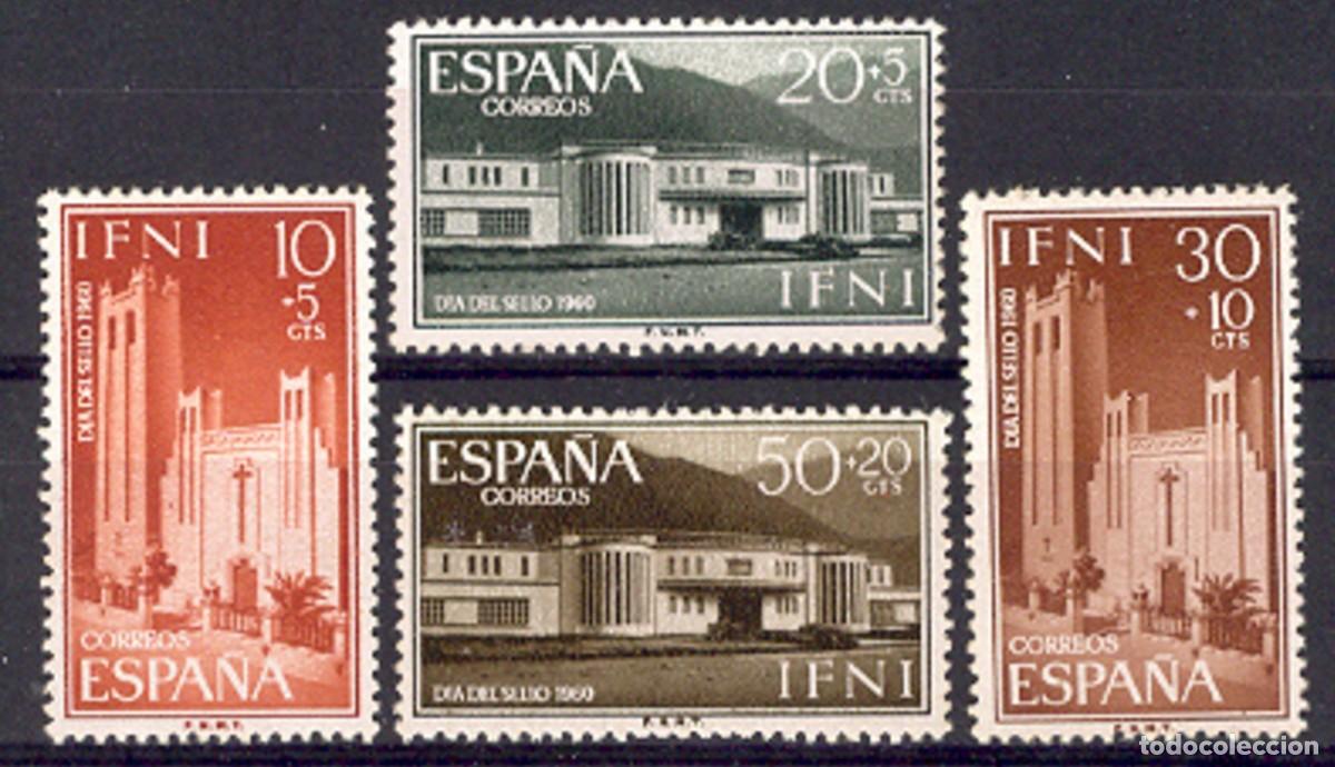 Sellos: IFNI 1972 - DIA DEL SELLO - IGLESIA Y ESCUELA - EDIFIL 172/175*