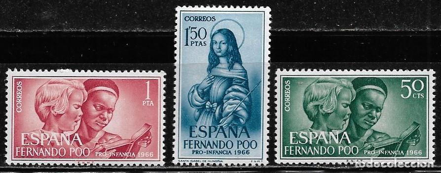 Sellos: FERNANDO POO 1966, EDIFIL 248/50 - PRO INFANCIA. MNH.