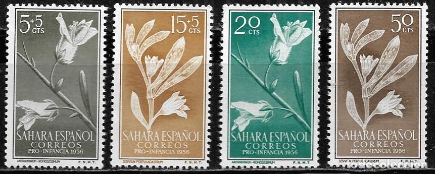 Sellos: SAHARA 1956, EDIFIL 126/29 - PRO INFANCIA. MNH.