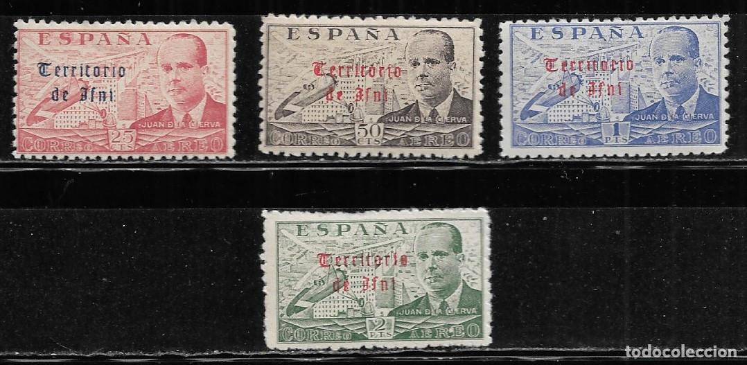 Sellos: IFNI 1949, EDIFIL 59/62 - JUAN DE LA CIERVA. MNH.