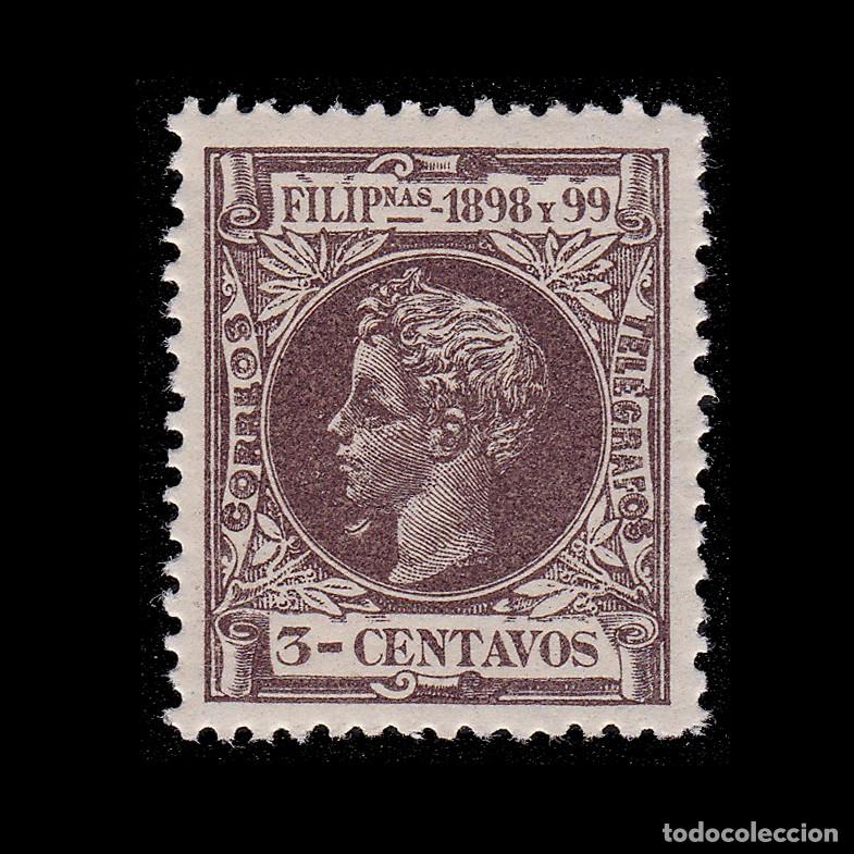 Sellos: FERNANDO POO. 1899. Alfonso XIII. 3c Nuevo**. Edifil 57 + OBSEQUIO