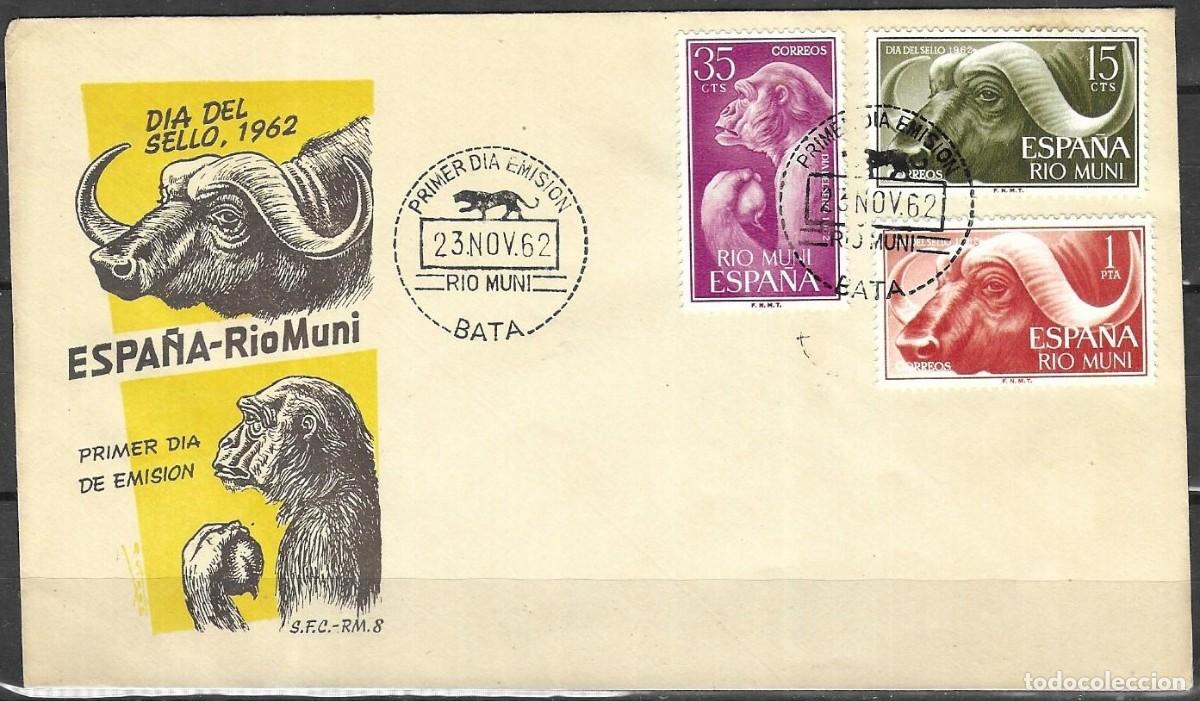 Sellos: FDC RIO MUNI 1962 , EDIFIL 19/ 21