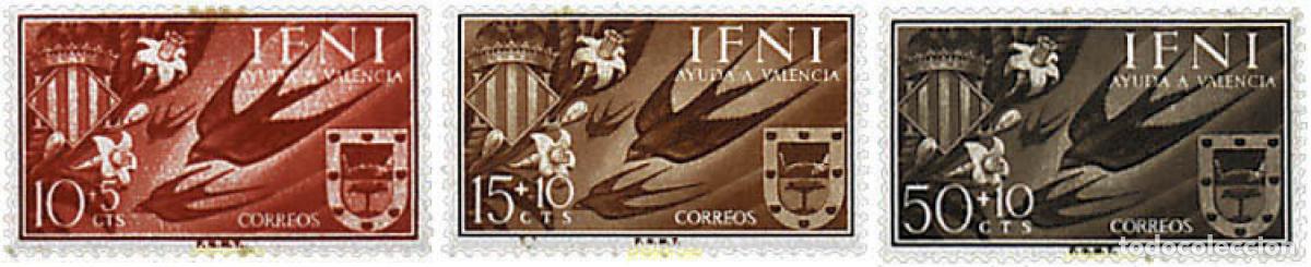 Sellos: 89731 MNH IFNI 1958 AYUDA A VALENCIA