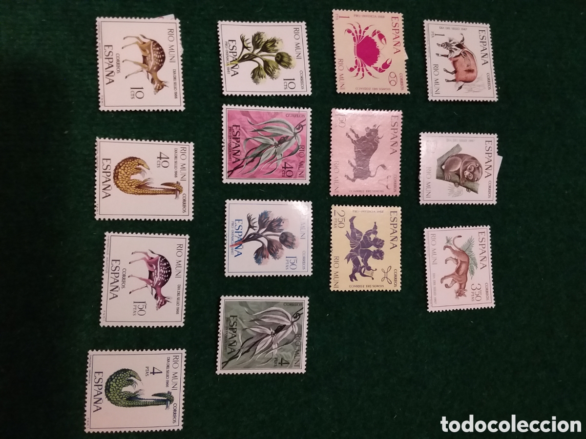 Sellos: RIO MUNI A&Ntilde;OS 1966-7-8 CUATRO SERIES COMPLETAS CON SELLOS MNH **