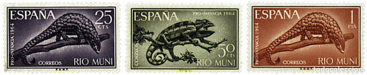 Sellos: 31279 MNH RIO MUNI 1964 FAUNA