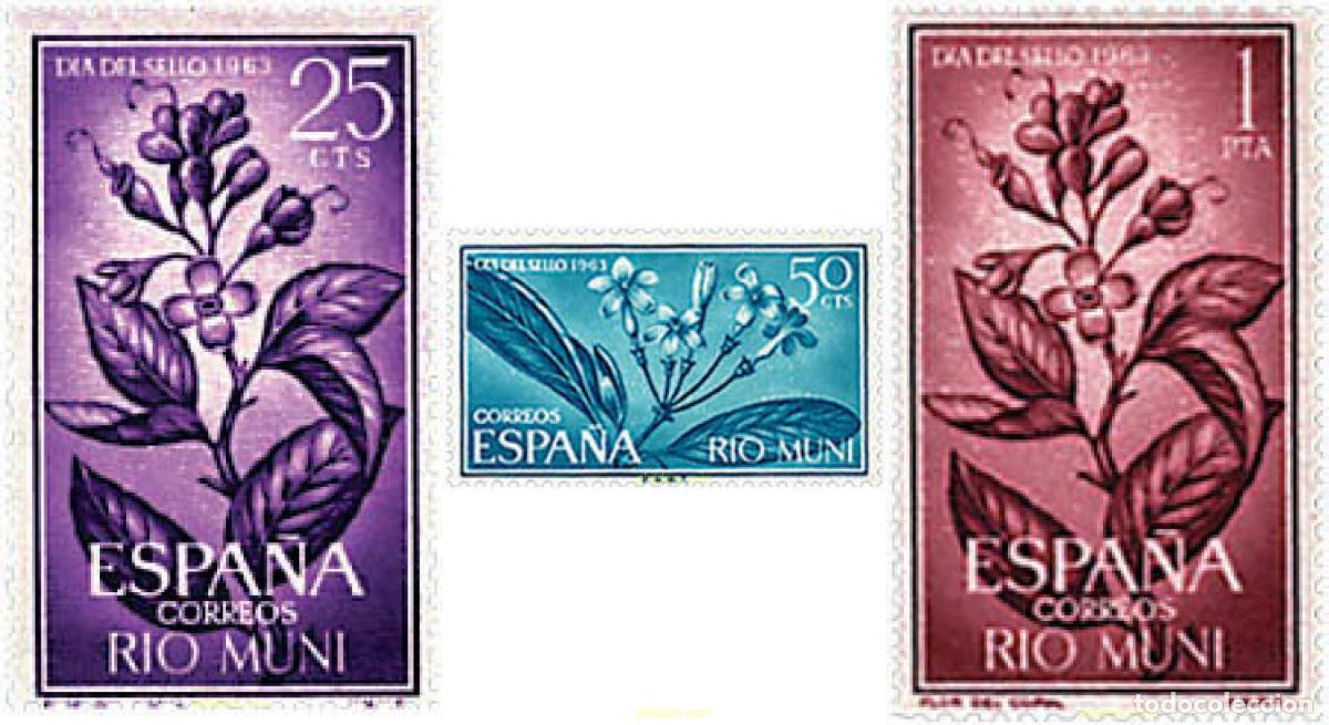 Sellos: 93831 MNH RIO MUNI 1964 DIA DEL SELLO
