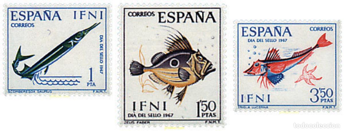 Sellos: 31046 MNH IFNI 1967 DIA DEL SELLO. PECES