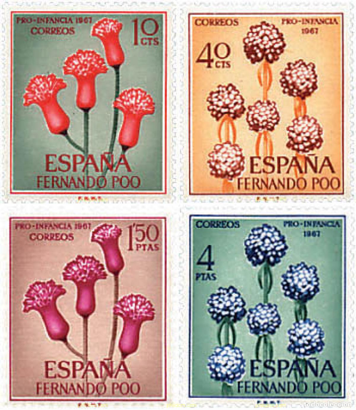 Sellos: 91909 MNH FERNANDO POO 1967 PRO INFANCIA