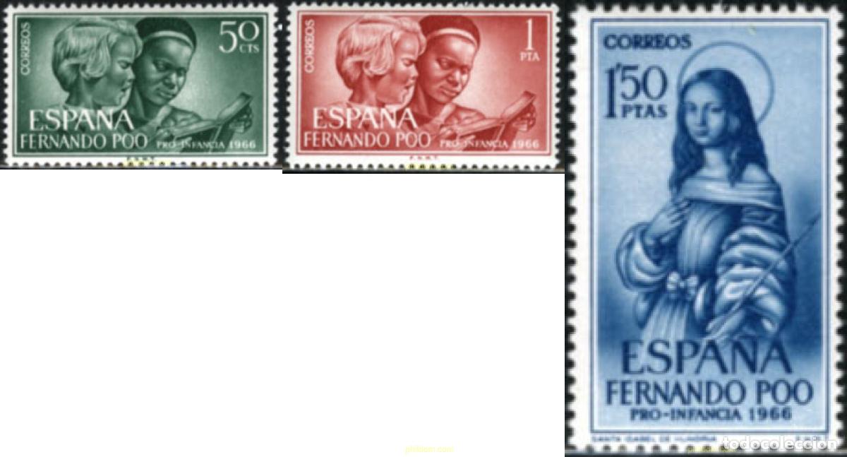 Sellos: 190006 MNH FERNANDO POO 1966 PRO JUVENTUD
